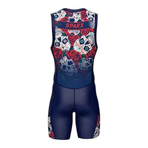 Sparx Men`s Triathlon Suit Trisuit Race Skinsuit Cycling Speed Suit Italian Fabric Swimskin