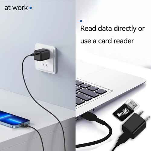 Charger Camera - 1080P Small Camera with Motion Detection - Nanny Cam for Home Indoor Security - 64GB Micro SD Card Included-No WiFi