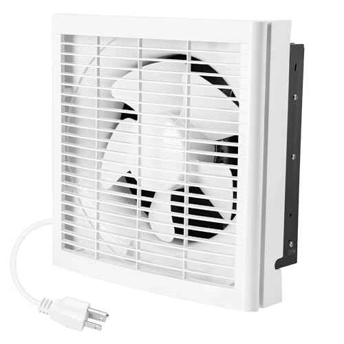 8" Shutter Exhaust Fan, 310CFM Window or Wall Mount Ventilation Fan for Greenhouse, Attic, Garage, Bathroom, Kitchen