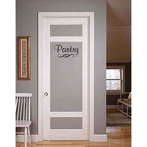 Pantry Sticker/Decal 9x4.5 inches - Vinyl Door Cabinet Cupboard Glass Pantry Label Organizer for Home and Kitchen D?cor