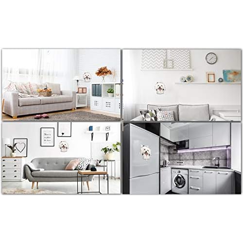 Winston & Bear 3D Dog Stickers - 2 Pack - Cute Maltese Dog Decals for Wall, Fridge, Toilet and More - Retail Packaged Maltese Stickers