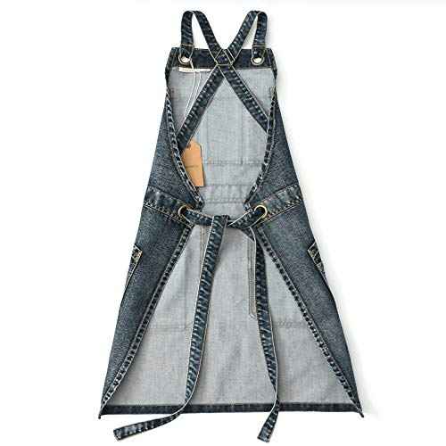 Jeanerlor - Washing Style Work Hairdresser Apron with Pockets for Women and Men