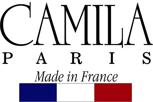 Camila Paris CP3022 French Side Combs Large Curved, Beige French Twist Hair Combs Decorative, Strong Hold Hair Clips for Women Bun Chignon Up-Do, No Slip Styling Girls Hair Accessories, Made in France