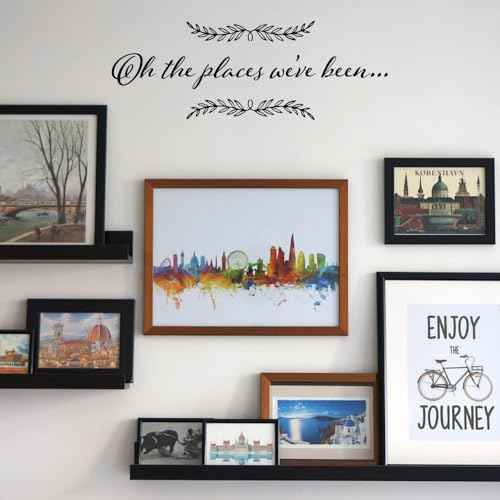Oh, The Places We've Been Vinyl Wall Quotes Travel Theme Wall Art Stickers Living Room Bedroom Office Home Decor
