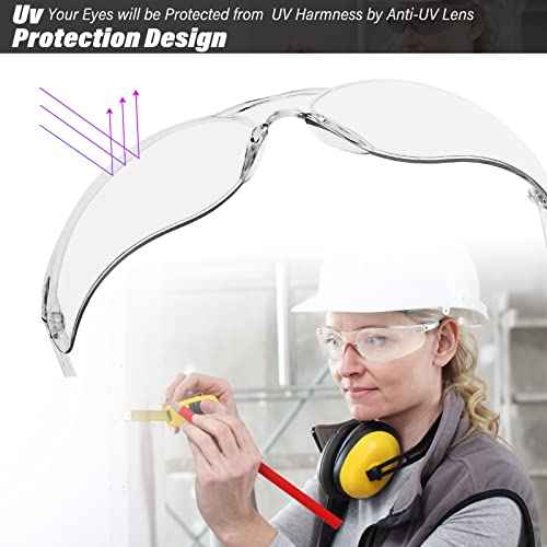 30 Pack Safety Glasses ANSI Z87.1 Scratch Resistant Eyewear for Women Man Lab Goggles Eye Protection