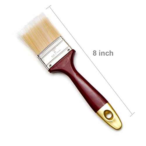 2 inch, 1.5 inch, 1 inch Paint Brushes Designed Latex or Oil Based Paints for Indoor or Outdoor with Comport Handle (3 Pack)