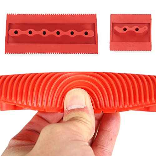 4 Pieces/Set Wood Graining Painting Tool Rubber Imitation Wood Grain Tool Red Wood Grain Design Decorating Tool for DIY Wall Room Art Paint Decoration