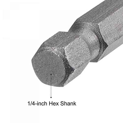 uxcell Quick-Change Nut Driver Bit, 1/4" Hex Shank 10mm Magnetic Nut Setter Drill Bits, 1.89" Length, Metric 5 Pcs