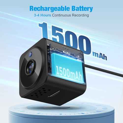 Hidden Camera Spy Camera,1080P HD Mini Nanny Cam for Home/Office with Night Vision, App Control WiFi Indoor Security Cameras, Motion Detection,Wireless Remote Viewing Cam