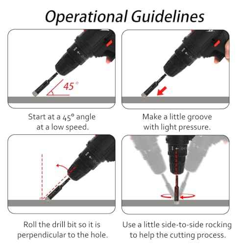 Hacaroa 10 Pack Dry Diamond Drill Bit Set, 1/4 5/16 3/8 1/2 Inch Diamond Core Drill Bits for Tile, Ceramic, Glass, Marble, Granite, Stone, 6, 8, 10, 12mm, 1/4 Inch Hex Shank, 4 Sizes
