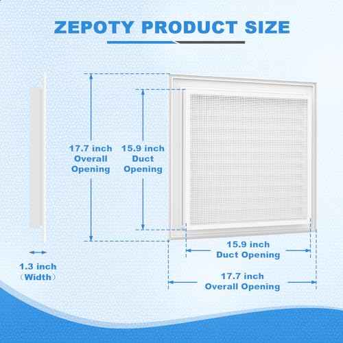 18" x 18" Paintable Gable Vent, Enhance Attic & Shed Ventilation, Durable Aluminum Design with Screen, Stylish Home Improvement - Vent Opening: 16" x 16"