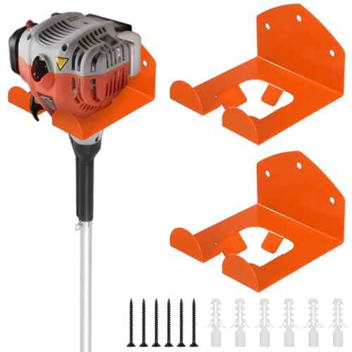 Homaisson 2 PCS Grass Trimmer Wall Rack, Heavy-Duty Hedge Trimmer Wall Mounted Hanger, Garage Weed Eater Hanger, Garden Tool Organizer