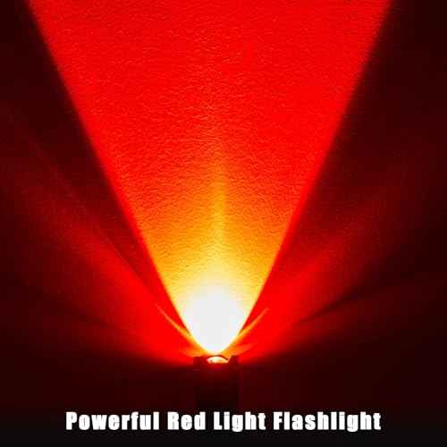 Honoson 8 Pieces Red Light Flashlight LED Single Mode Torch 1 Mode Scalable Red Lens Filter Flashlight for Night Astronomy Aviation Observation Beach Safe