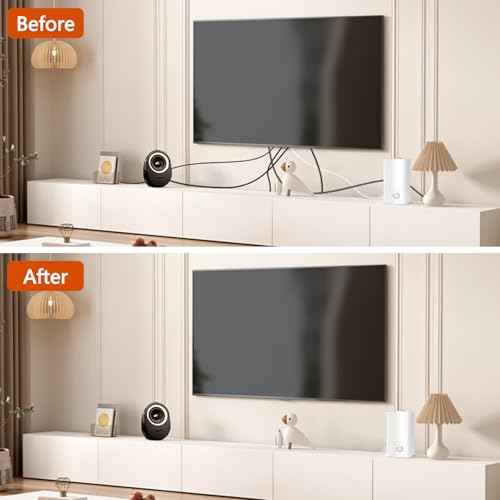 in Wall Cable Management Kit for Wall,Hide Cords Wall Mounted TV,Power Bridge Wall Kit for TV,Recessed Outlet for Organizing Cables Behind Wall-Mounted TV