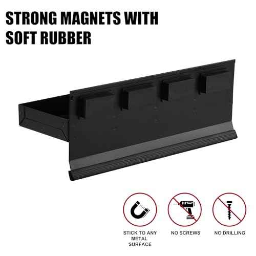 Mayouko Magnetic Tool Tray 12"x4.5"x1.25", Parts Organizer for Cabinets, Boxes, Chest, Garage Magnetic Side Toolbox Holder Shelf