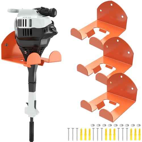 Trimmer Rack Wall Mount Heavy Duty Weedeater Hanger for Garage Wall Bracket Garage Organizer Weed Eater Hanger for Grass Trimmer, Garden Tools 3 Pack