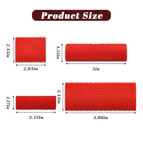 4 PCS Wood Grain Tool£¬Rubber Wood Graining Painting Tool, DIY Grain Painting Tool for All Surfaces and Wall Room Art Decoration, Household Wall Art Paint