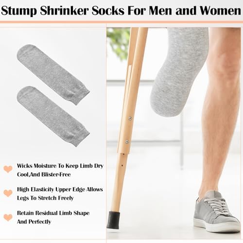 10 Pcs Prosthetic Stump Shrinkers Amputee Socks Stump Shrinker Prosthetic Limb Socks for Men Women