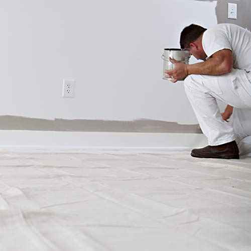 Trimaco SuperTuff 6 oz thick Utility Weight Canvas Drop Cloth, 4-feet x 12-feet, Beige