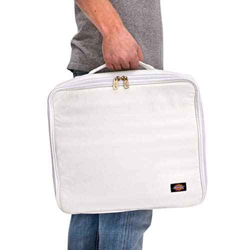 Dickies 14-Inch Painter's Work Bag, Stores Paint Trays, Rollers, and Brushes, Puncture-Resistant Liner, Durable White Canvas