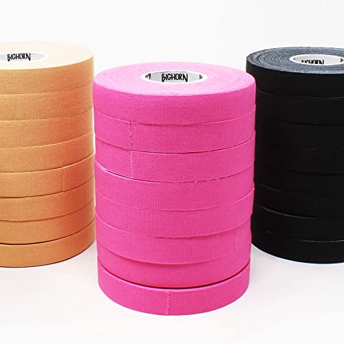 Bighorn Athletics Pro Series Jiu-Jitsu Finger Tape, 8-Rolls with Tin Holder, Enhanced Strength, Residue-Free (0.3-Inch, Nude)