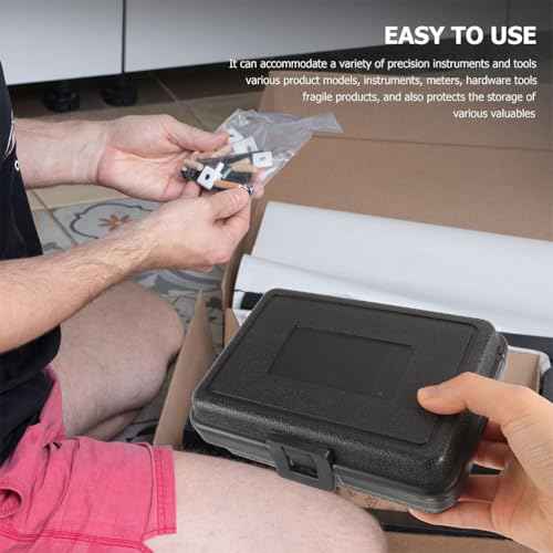 TEHAUX 2pcs Portable Tool Storage Box Compact Hard Carrying Case for Mechanics Tools Organizer Lightweight Design for Efficient Hardware Storage and Outdoor Tasks