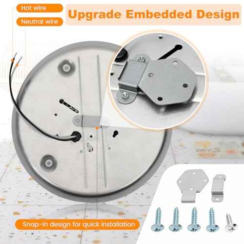 157 Bathroom Heater Ceiling,Compatible with Broan-NuTone 157 Low-Profile Fan-Forced Ceiling Heater,1250W Rapid Heating,Enclosed Sheath Element for Bathroom, Kitchen, and Home, Satin Aluminum