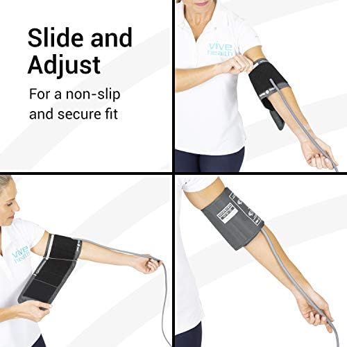 Blood Pressure Cuff Replacement - Compatible with Omron Series 5 & Most BP Monitors - Universal Cuff for Adults, Seniors & Elderly (Large)