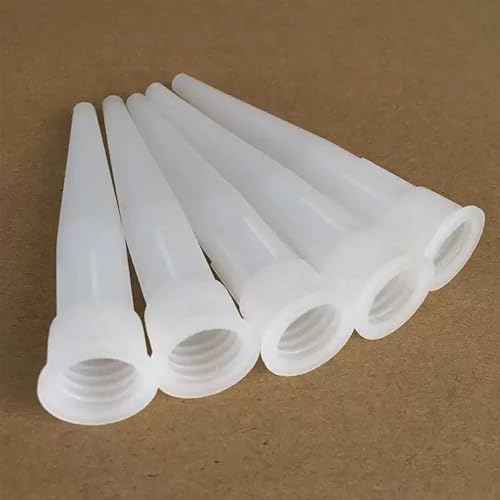 50pcs Plastic Caulk Nozzles,Caulking Gun extender Caulk Nozzle Tip Tool for Sausage Caulking Gun, Caulk Nozzles Applicator, Easy To Use£¨White£©
