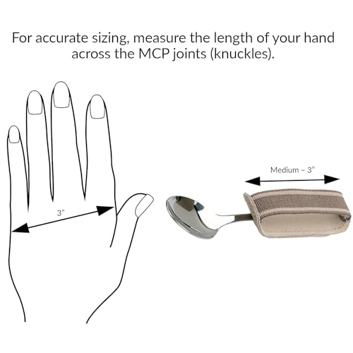 Sammons Preston Universal Cuff, Leather ADL Cuff with Elastic Strap, Holds Utensils or Writing Aids, Makes Mealtime or Other Activities Easier, for Elderly or Individuals with Weak Grip, Medium, 3"
