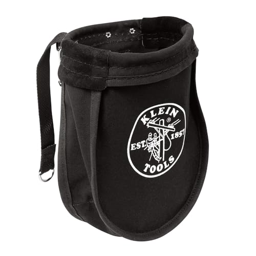 Klein Tools 51A Tool Pouch, Utility Pouch for Carrying Nuts and Bolts, with Interior Pocket, No. 10 Canvas, 9 x 3.5 x 10-Inch