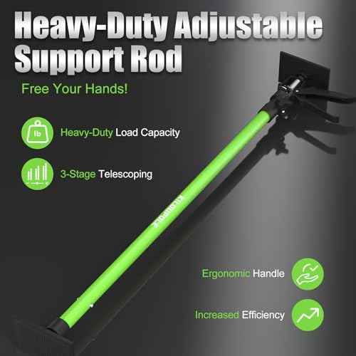 Cabinet Jack Support Pole, 45.3-114.2 Inches Steel Telescopic Quick Support Rod, Third Hand Tool Support System, Drywall Jack, Cargo Bars, 132 LB Capacity, 2-Pack
