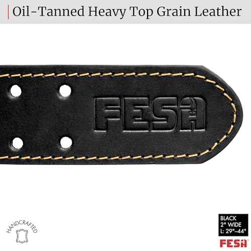 FESA Men's Leather Tool Belt - Handcrafted Top Grain Leather Tool Pouch Belt for Carpenters & Other Trade Professionals