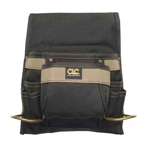 CLC Custom Leathercraft 1823 Nail and Tool Bag, Poly, 8-Pocket , Blue