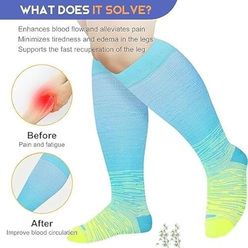 Everstride Compression Socks Women Plus Size, 2025 Compression Socks for Women Wide Calf, Everstride Socks