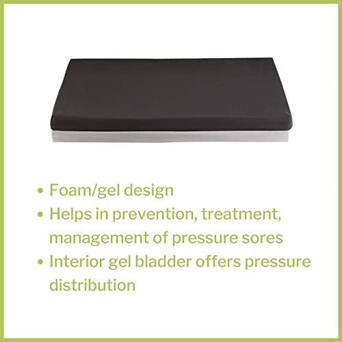 McKesson Seat Cushion for Wheelchairs and Office Chair, Foam/Gel, 18 in x 16 in x 2 in, 4 Count