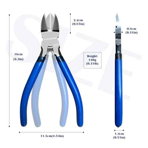 Wire Cutters 2 Pack KAIHAOWIN 6 Inch Wire Cutters Set Spring Loaded Wire Snips Diagonal Cutting Pliers Dikes Precision Wire Clippers Small Flush Cutter for Cutting Wires,Electronics,Cables,Jewelry,DIY