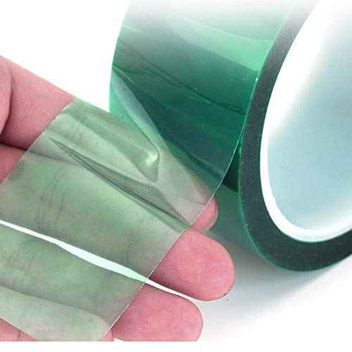 MISSYOUNG Resin Tape for Epoxy Resin Molding, Thermal Adhesive Tape Green Polyester HighTempeprature Masking Tape Green High Heat PET Tape for Painting, Anodizing, Circuit Boards (2 in x 108 FT)