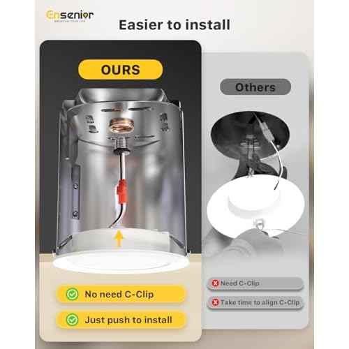 Ensenior 12 Pack 4 Inch 5CCT LED Can Lights with Night Light, Retrofit Led Recessed Lighting, Dimmable, 7W 120V, 700LM
