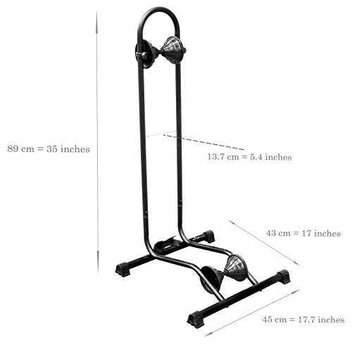 BikeHand Bike Floor Stand Parking Rack Stand - for 24"-29" Mountain MTB & Road Bikes Bicycles Indoor Outdoor Garage Storage - Fat Bike for 1 Bike