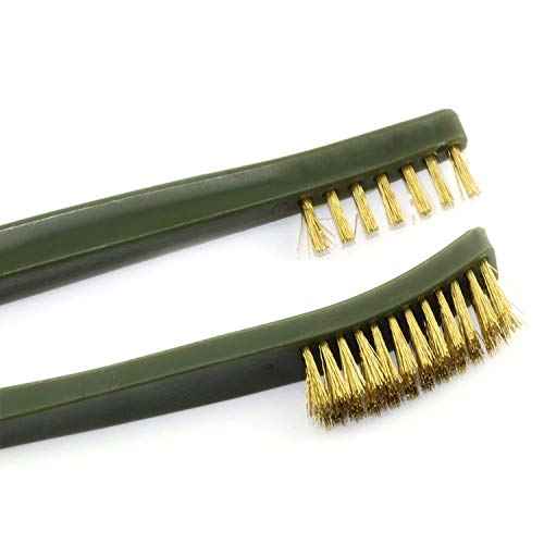 6-Pack Double-Ended Cleaning Brushes (2PCS Stainless Steel Wire Brushes + 2PCS Brass Wire Brushes + 2PCS Nylon Brushes)