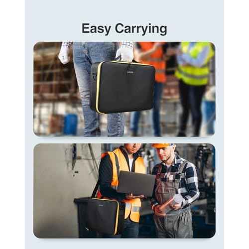 Luxtude Extra Large Battery Case for Dewalt/Milwaukee/Ryobi 12V/18V/20V Battery & Charger, Tool Batteries Organizer Case for DEWALT Holds 20V 2.0/3.0/4.0/5.0/6.0/9.0-Ah Batteries, Adapter,Bag Only