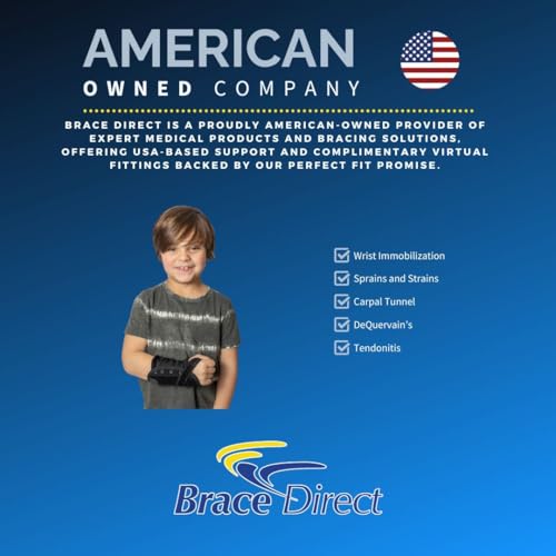 Kid’s Lace-Up Wrist Brace - Immobilization for Sprains, Strains, Carpal Tunnel & De Quervain’s PDAC L3908 - Right Wrist - Fits 4-5.5 in Wrist Circ.
