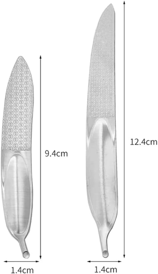 3 Pack Stainless Steel Nail Files Fingernail Files Set with Czech Glass Nail Files Crystal Glass Fingernail File Double Sided Metal Nail File for Fingernails Filing Shaping Toenails Smoothing