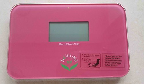 NewlineNY Auto Step On Super Mini Travel Bathroom Scale, 5.25" x 8.5" SBB0638SM: Strawberry Ice