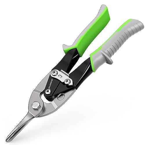 10 Inch Aviation Straight Cut Tin Snips, Chromium Vanadium Steel for Effortless Cutting - Industrial Sheet Heavy Duty Metal Cutter Shears for Cutting Sheet Metal
