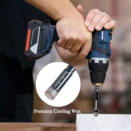 9 Pack Premium Diamond Drill Bit Set - Versatile Tools for Precise Drilling on Porcelain, Ceramic, Glass, Marble, and More