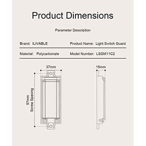 Light Switch Guard, ILIVABLE Child Proof Rocker Switch Plate Cover Prevents Kids or Accidental Turned On/Off Switch While Allowing Access (Clear, 6 Pack)