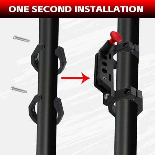 CNC Aluminum UTV Fire Extinguisher Mount Kit, Adjustable Roll Bar Fire Extinguisher Bracket Quick Release Compatible with UTV Polaris RZR SXS Ranger ATV Fit on 1.5"/1.65"/1.75"/1.85"/2"