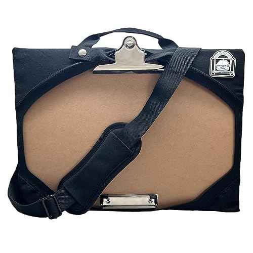 Industrial Field Cases Field Bag with Integrated 11x17 Clipboard, Storage and Shoulder Strap: Perfect for Engineers, Inspectors, Roofers & Architects Black CJFB1117